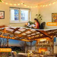 Luces De Cadena LED ST38 Para Jardín Terraza Fiesta Bodas Camping Decoración De Calle Farolillos De Navidad Guirnalda De Aves - details 2