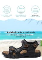 Sandalias De Cuero Genuino De Talla Grande Para Verano 38-46 Zapatos De Playa Al Aire Libre Casual Cómodos Para Clima Caliente Hombre - details 6