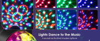 Bola de disco, Luces de Fiesta activadas por Voz con control remotamente, iluminación de DJ, 7 Modos de Luz, control de RPM, adoptado para el hogar, habitación, suministro de baile, Navidad, decoraciones de fiesta de Halloween - details 2