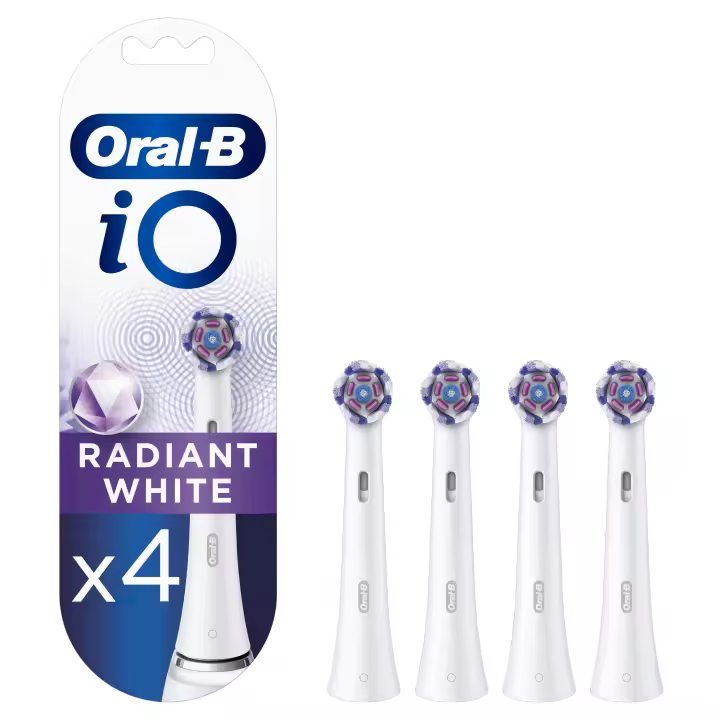 Oral-B iO Radiant White cabezal de recambio pack de 6 unidades, Producto Europeo con Garantía Oficial. - 1