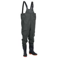 vidaXL Vadeador de pecho con botas talla 40 en color Verde oscuro/Negro - details 0