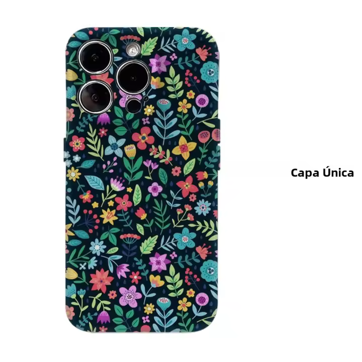 Funda De Teléfono Resistente Y Antisuciedad Wildflower Bloom Para iPhone 17 16 15 14 13 pro Max plus Doble Capa Magnética Compatible Con Modelos Variados - 1