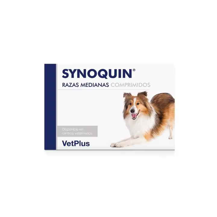 Synoquin Razas Medianas Vetplus (30 Comprimidos Masticables) – Condroprotector para Perros de 10 a 25 kg - 1