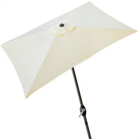 Aktive - Sombrilla balcón 300x200 cm o 270x270 cm, sombrilla rectangular, tejido poliéster reforzado 160 gr con protección UV50, estructura aluminio, 6 varillas, mástil Ø38 mm, sistema manivela, resistente, ventilación superior, parasol terraza - details 0