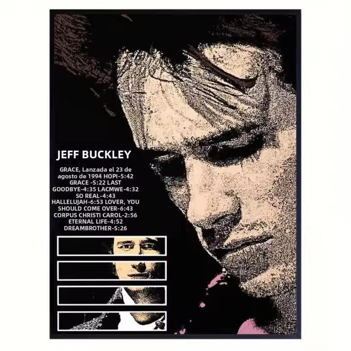 Póster De Jeff Buckley Cantante Para Sala De Estar Dormitorio Oficina O Bar Sin Marco Uso Interior Arte De Pared Para Dormitorio - 1