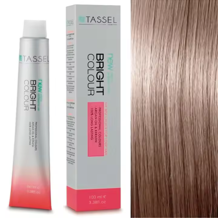 Tinte con Aceite de Argán y Queratina 100 ml: 8.23N Rubio Claro Beige Dorado - Tassel - 1