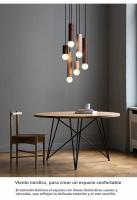 Lámpara Colgante Nórdica De Madera Decorativa Para Hogar Iluminación Interior Para Sala De Estar Dormitorio Estudio Fuente De Luz LED Incluida - details 8