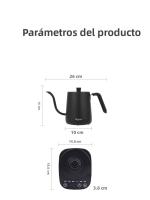 Hervidor Eléctrico 800ml De Acero Inoxidable 304 Térmico Con Control De Temperatura Para Café Y Té Con Base Giratoria De 360 Grados Y Función De Apagado Automático - details 10