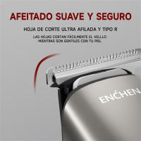 Enchen Cortapelos para Hombre Inalámbrico con Carga USB-C, 90 Minutos de Uso, Afeitadora Eléctrica para Barba, Cabeza y Cuerpo con Indicador LED - details 4