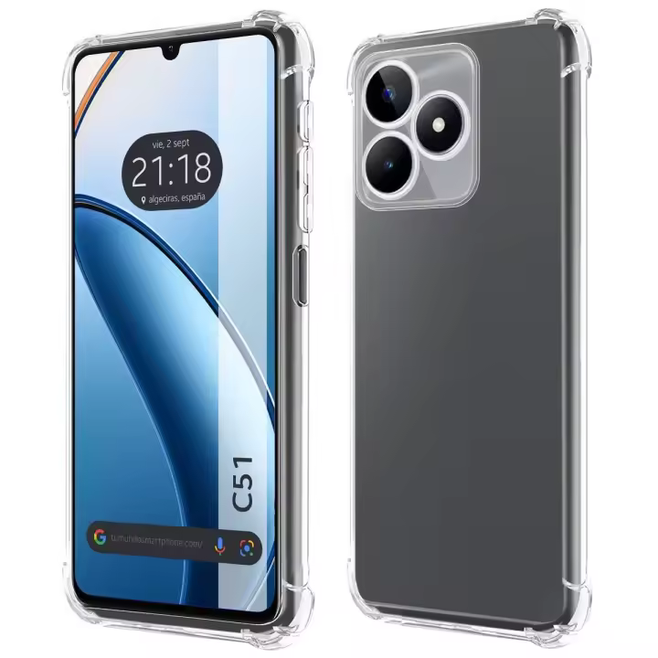 Tumundosmartphone Funda Silicona Antigolpes Transparente para Realme C51 - 1