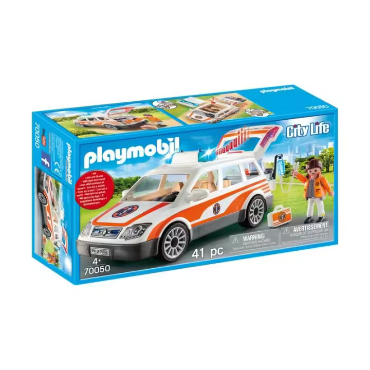 Playmobil 70050 Coche de Emergencias con Sirena 20P70050 - 1