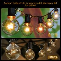 Cadena De Luces Para Patio 50Ft Conectable 220V E12 G40 Decoración Para Jardín Porche Balcón Fiesta Luz De Garland Exterior - details 5