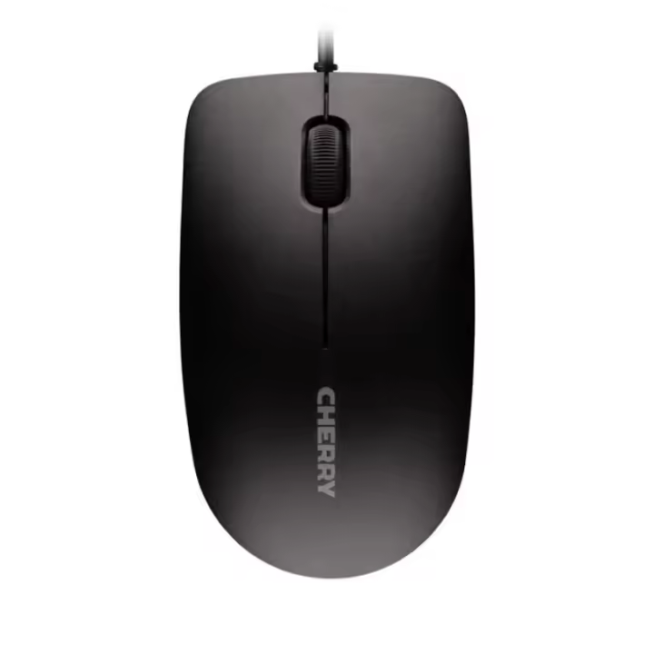 Cherry MC 1000 Optical Mouse 1200DPI Black, wired design, 3 buttons, USB interface, suitable for both right and left-handed users, ergonomic shape, perfect for universal use, ideal for office tasks and gaming. - 1