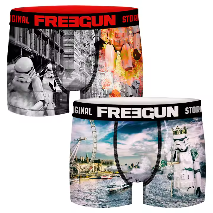 Freegun Pack de 2 Bóxer GEANT STAR WARS y POSEIDON L - Multicolor - 1