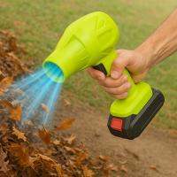 Soplador de hojas inalámbrico 21V portátil, soplador de aire eléctrico recargable y con bateria, herramienta de limpieza para jardín, terraza, coche y hogar, Don Feliz - details 0