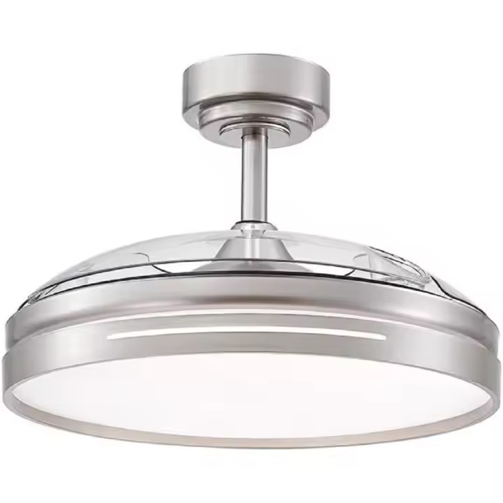 Ventilador de Techo Retractil Dc 59w Micenas Niquel 4aspas .transparentes .106 cms diametro Fabrilamp - 1