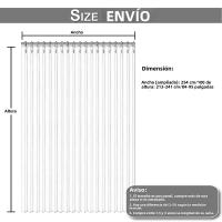 Cortina De Blackout Extra Grande Impermeable Y Térmica Para Sliding Divisoria De Puerta Para Dormitorio Y Sala De Estar Con Capa De Negro - details 4