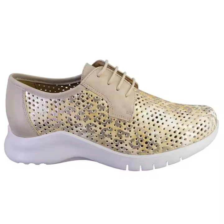 PIESANTO 250715 Zapatos con cordones de mujer beige PIEL 525 - 1