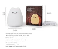 Lámpara Nocturna De Gato Para Bebés Mini Popular 7 Colores Toque Cambio De Color Protección Ocular Luz De Noche Para Dormitorio Regalo Para Niños - details 13