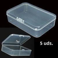 Caja De Joyería Rectangular De Plástico Transparente 5PCS Caja De Almacenamiento Ecológico Para Componentes De Joyería Y Tarjetas ID - details 3