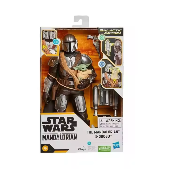 Star Wars The Mandalorian Figura Electrónica con Grogu Hasbro F5194 frases y efectos de sonido CPAF5194 - 1