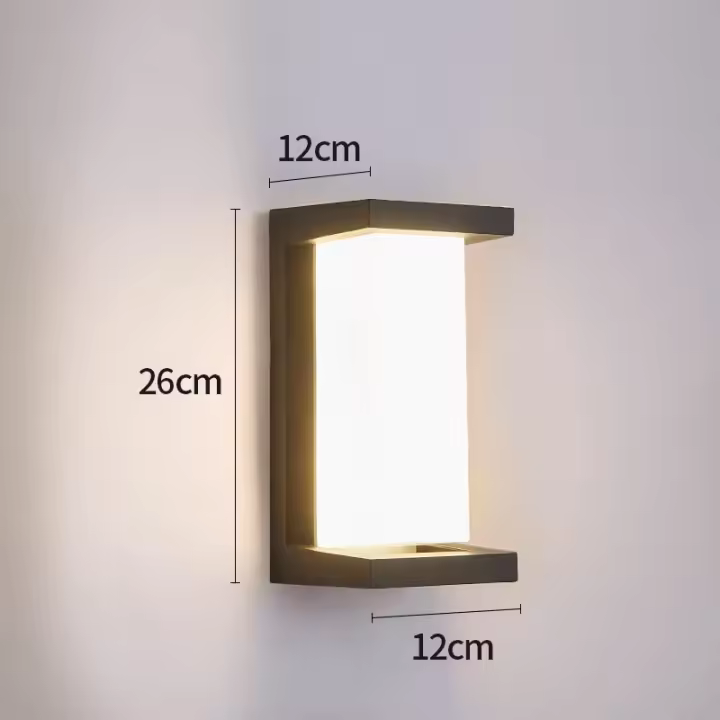 Lámpara De Pared Exterior Aluminio Impermeable Sconce Para Porche Iluminación De Jardín Vestíbulo Interior Decoración De Sala De Estar Fuente De Luz LED - 1
