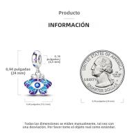 Encanto De Mariposa Plateado En Plata Con Circonia Bola Redonda Colgante Para Pulsera O Collar DIY Joyería De Moda Irregular - details 184