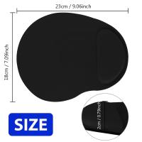 Alfombrilla De Ratón Con Base acolchada Para Muñeca Ergonómica Antideslizante Suave Para PC Y Laptop Material De Goma Cómodo Y Duradero - details 1