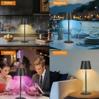 Lámpara De Escritorio LED Recargable Por USB Lámpara Ambiental Para Dormitorio Luz De Noche RGB Táctil Para Hotel Bar Restaurante - details 4
