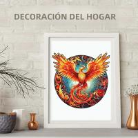 Puzzle De Madera En Forma Irregular De Fénix Rojo Regalo Delicado De Agradecimiento Juego Interactivo Familiar Para Adultos Alivio Del Estrés - details 4