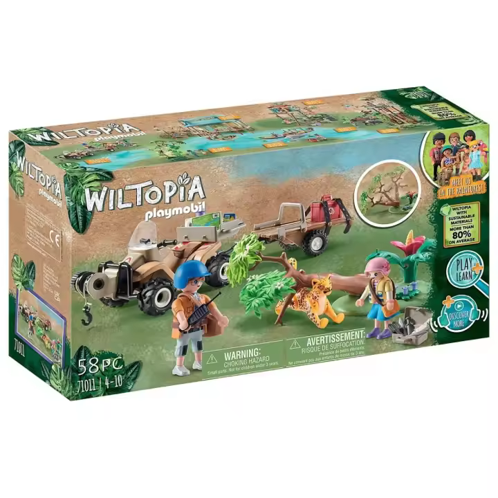 Playmobil Wiltopia Quad de Rescate de Animales, 71011, Tienda con Licencia Oficial - 1