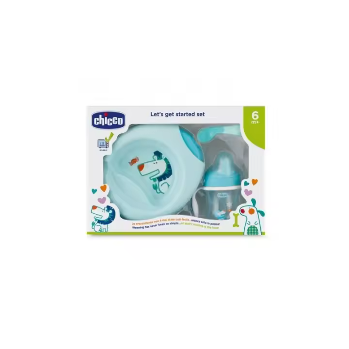 CHICCO SET DE COMIDA AZUL +6 M - 1