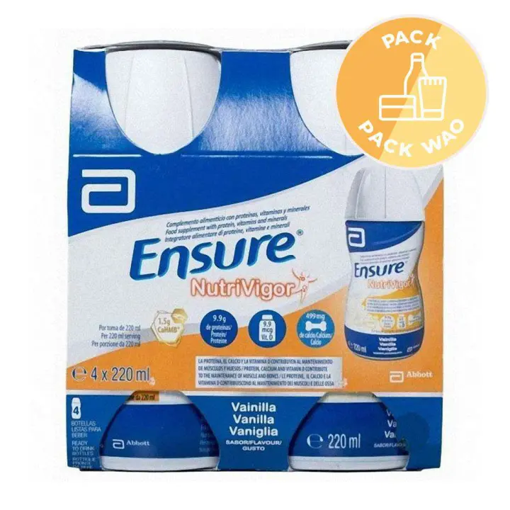 Ensure Nutrivigor Vainilla 4 Botellas 220 ml - 1