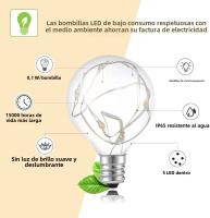 Luz De Cadena Exterior 11.7M 32 Luces LED G40 8 Modos Impermeable Para Jardín Garland De Luces Esfericas De Exterior - details 1