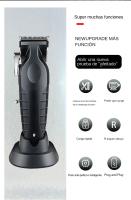 Kemei KM-2296 Afeitadora Profesional Para Hombres Máquina De Corte De Pelo Con Asiento Y Cargador Trimmer De Pelo Ajuste De Longitud De Cabello 0.5-1 Mm Material De Hoja De Acero Carbono - details 2