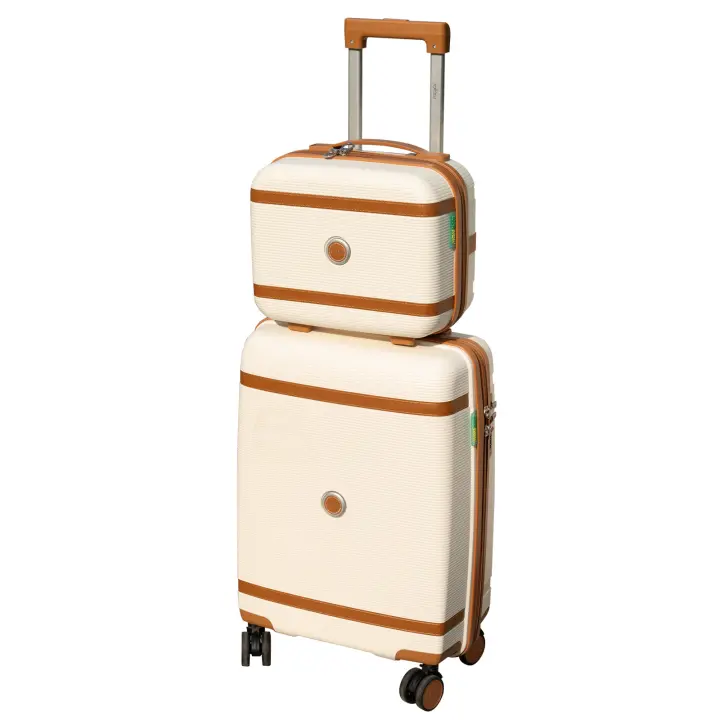 S7 STAR Juego de 2 maletas de viaje, Báscula de equipaje, Carcasa Ligera de PP, Asa con bloqueo a 3 alturas,Maleta grande, mediana y de cabina con un neceser,Trolleys,Ruedas Silenciosas Giratorias, Cerraduras de combinación,Equipaje de Bodega - 1