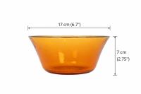MAXHOME-Set de 6 Ensaladeras de Vidrio Color Ámbar y Lys Marine 17 x 7.5 cm para Servir Ensaladas - details 1