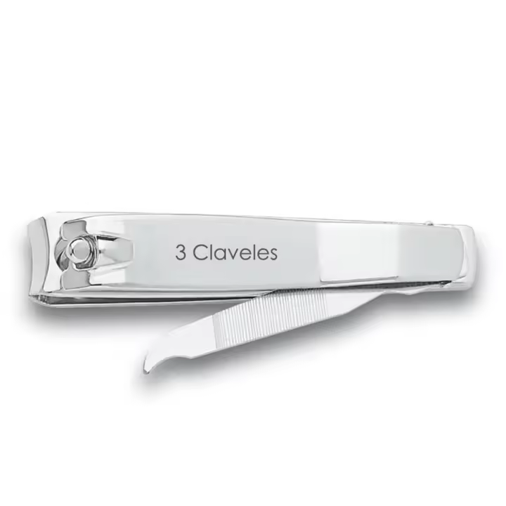 3 Claveles - Cortaúñas con Lima de 8 cm en Acero Carbono - 1