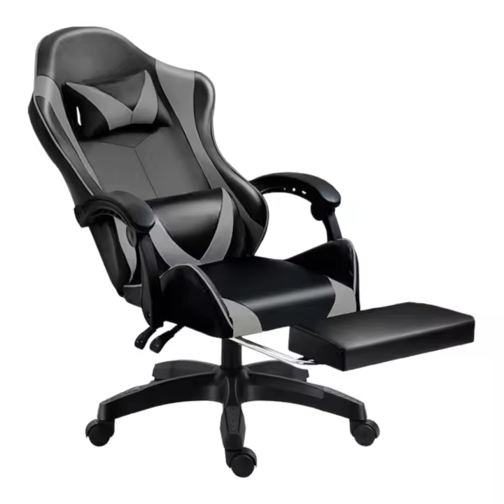 Silla Gaming para Escritorio, Oficina y Juegos Online Giratoria. Silla Cómoda de Altura Ajustable para Gaming ergonómica, de piel sintética.Silla racing de gaming videojuegos y de oficina. Es ergonómica y con diseño moderno (S001 7499 8499 Flash D7) - 1