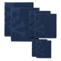 Set 6 de toallas de baño calavera (2x tocador 30x50cm + 2x manos 50x90cm + 2x baño 70x140cm) 100%algodón varios colores Scalpers Home - details 33