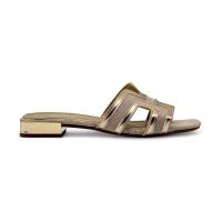 Calzados soraia, sandalia para mujer elegante con tacon metalizado bajo, sandalias comodas para uso casual. - details 5