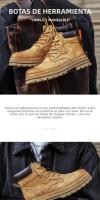Botas De Moda Para Hombre Cuero Microfibra Marrón Antideslizantes Trabajo Casual Cowboy Botas Plataforma Cómodas Primavera/Tienda - details 2