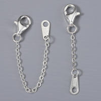 2pcs Cadena De Extensión En Plata 925 Con Cierre De Pato Para Creación De Joyas DIY Colgante Y Pulsera Accesorios De Joyería - details 1