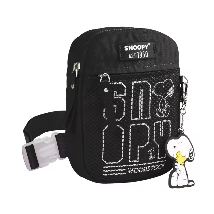 Bolso Bandolera Oficial Snoopy - Colección Colors 2024 | 30x42x18 cm | Nylon con Detalles en PVC - 1