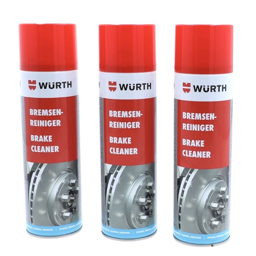 Würth Limpiador de Frenos Profesional Spray 500 ml – Limpieza Rápida Sin Residuos Para Discos, Tambor y Componentes Mecánicos