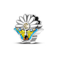 Encanto De Mariposa Plateado En Plata Con Circonia Bola Redonda Colgante Para Pulsera O Collar DIY Joyería De Moda Irregular - details 51