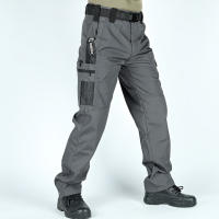 Pantalones Tácticos Impermeables Para Hombres Múltiples Bolsillos Cargo Resistentes Al Desgaste Ropa De Trabajo Al Aire Libre Para Senderismo - details 13