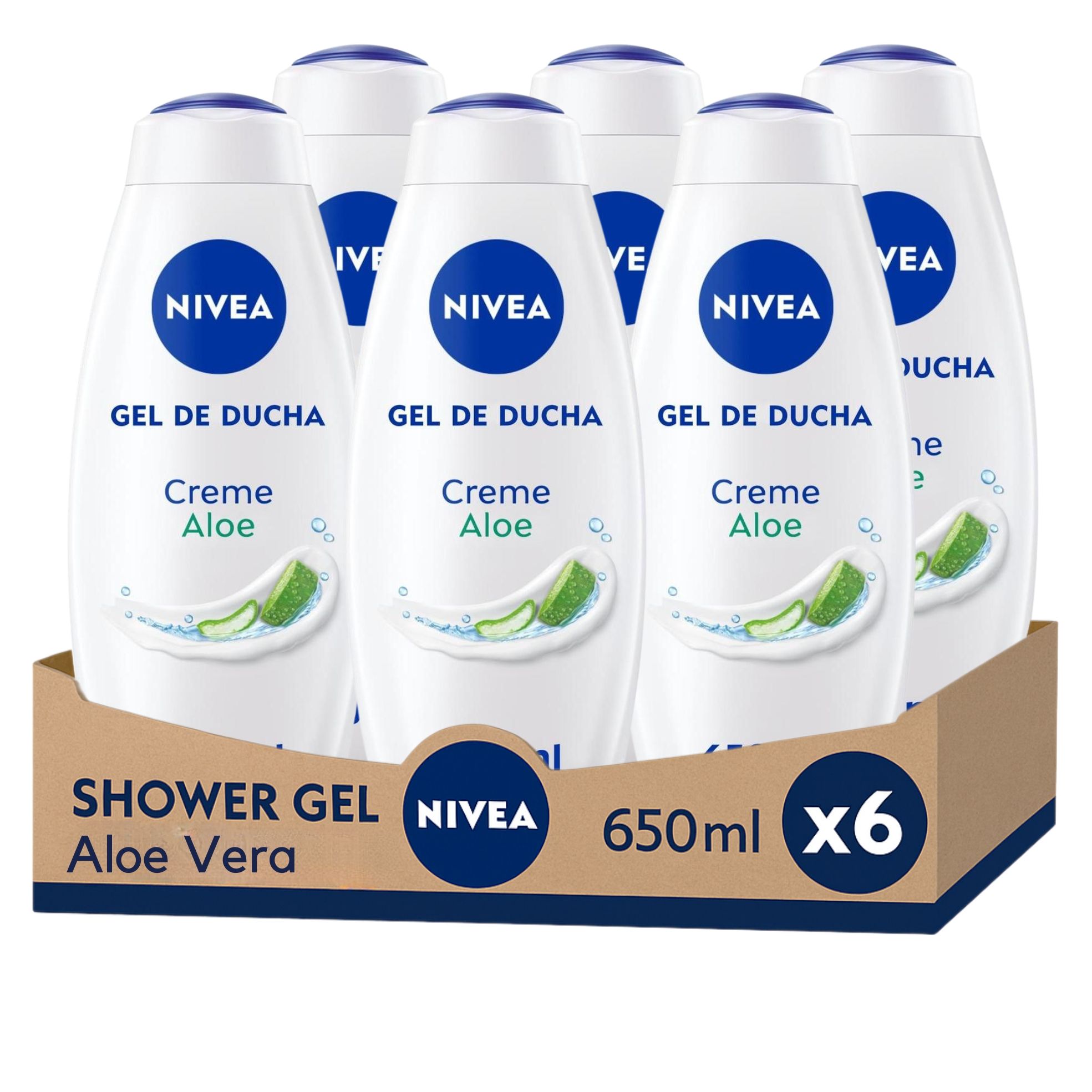 NIVEA Pack Ahorro Shower Gel Aloe Vera 6 x 650ml