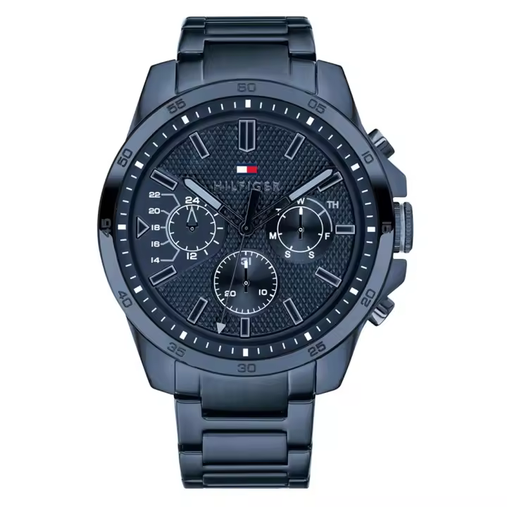 Reloj de Hombre Tommy Hilfiger 1791560, Esfera Azul de 44 MM + Caja de Regalo Elegante - 1
