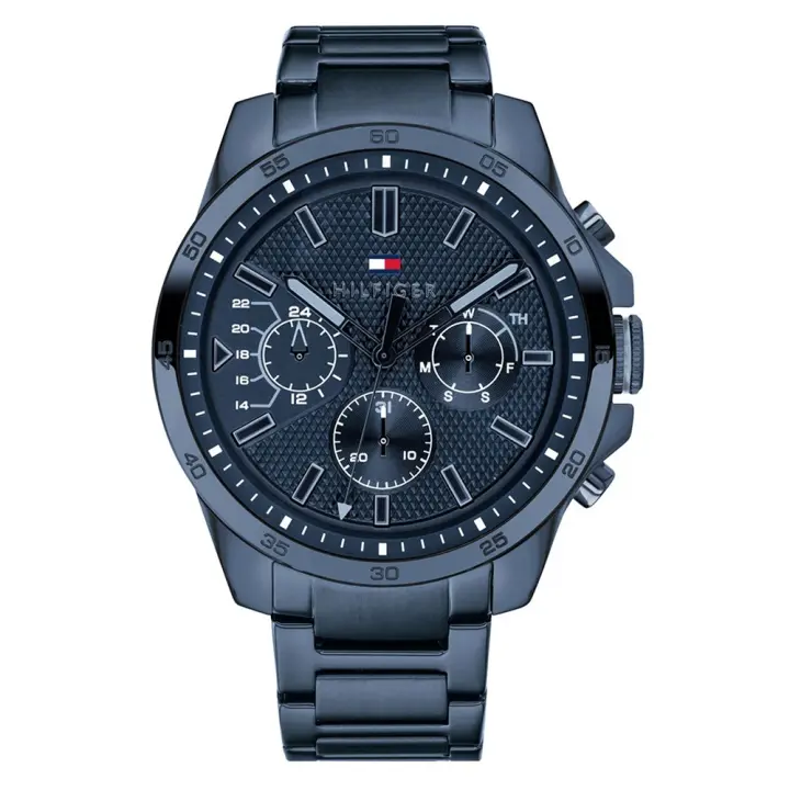Reloj de Hombre Tommy Hilfiger 1791560, Esfera Azul de 44 MM + Caja de Regalo Elegante - 1